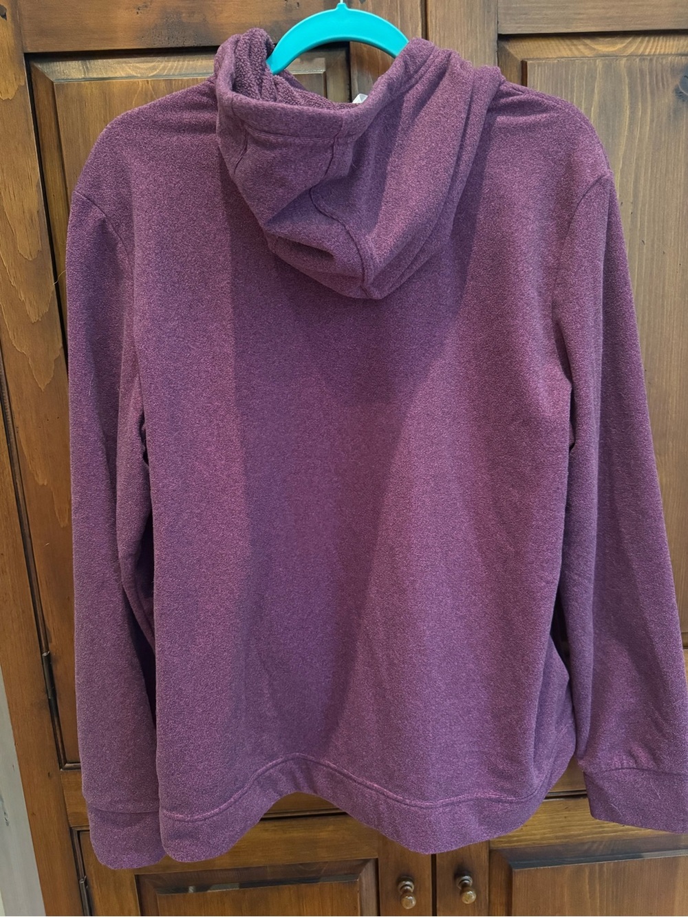 Adidas Ladies XL Heather Magenta Oversized Fleece Hoodie w/Kangaroo Zip Pockets. - Picture 9 of 15